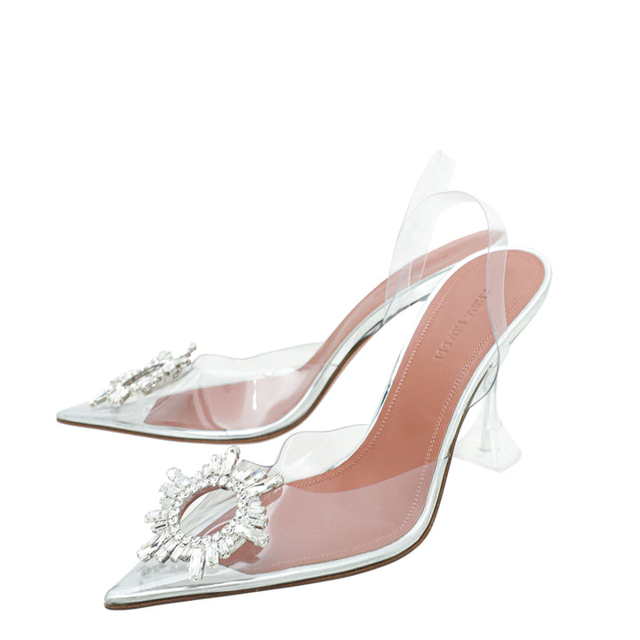 Amina Muaddi Clear Begum PVC Slingback 38.5