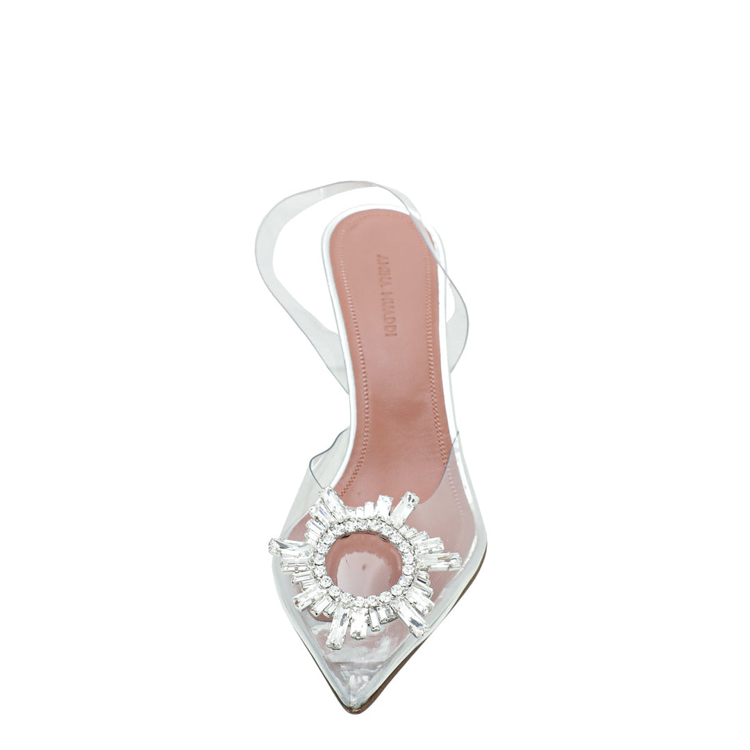 Amina Muaddi Clear Begum PVC Slingback 38.5