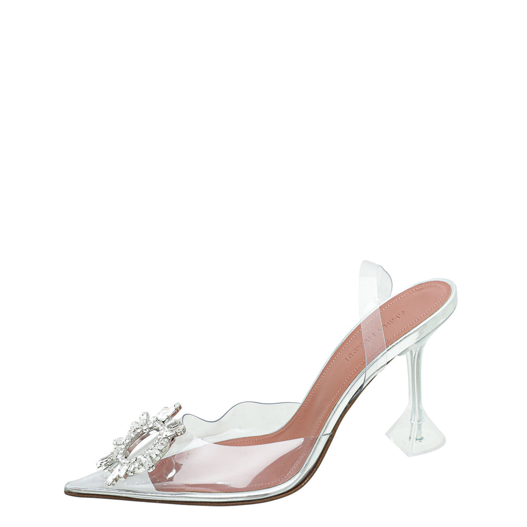 Amina Muaddi Clear Begum PVC Slingback 38.5