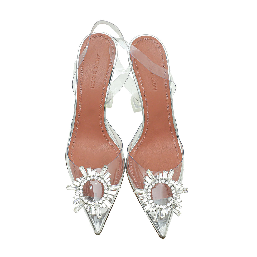 Amina Muaddi Clear Begum PVC Slingback 38.5