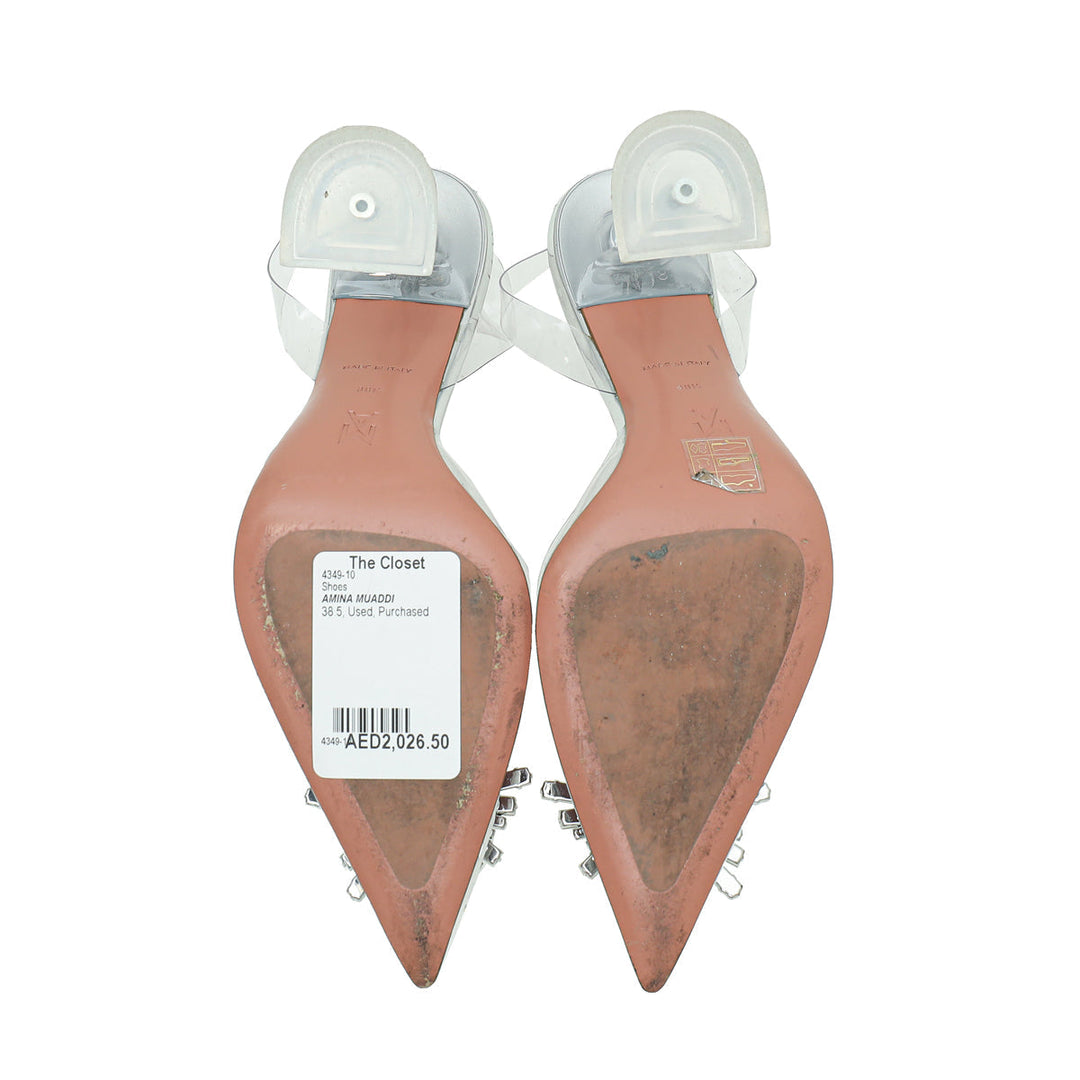Amina Muaddi Clear Begum PVC Slingback 38.5