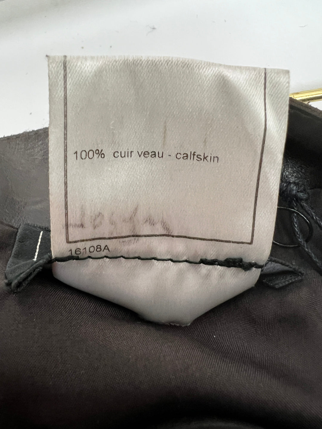 Top Quality Chanel 02/A Leather Jacket and Pencil Skirt Set Size FR 38 (UK 10)
