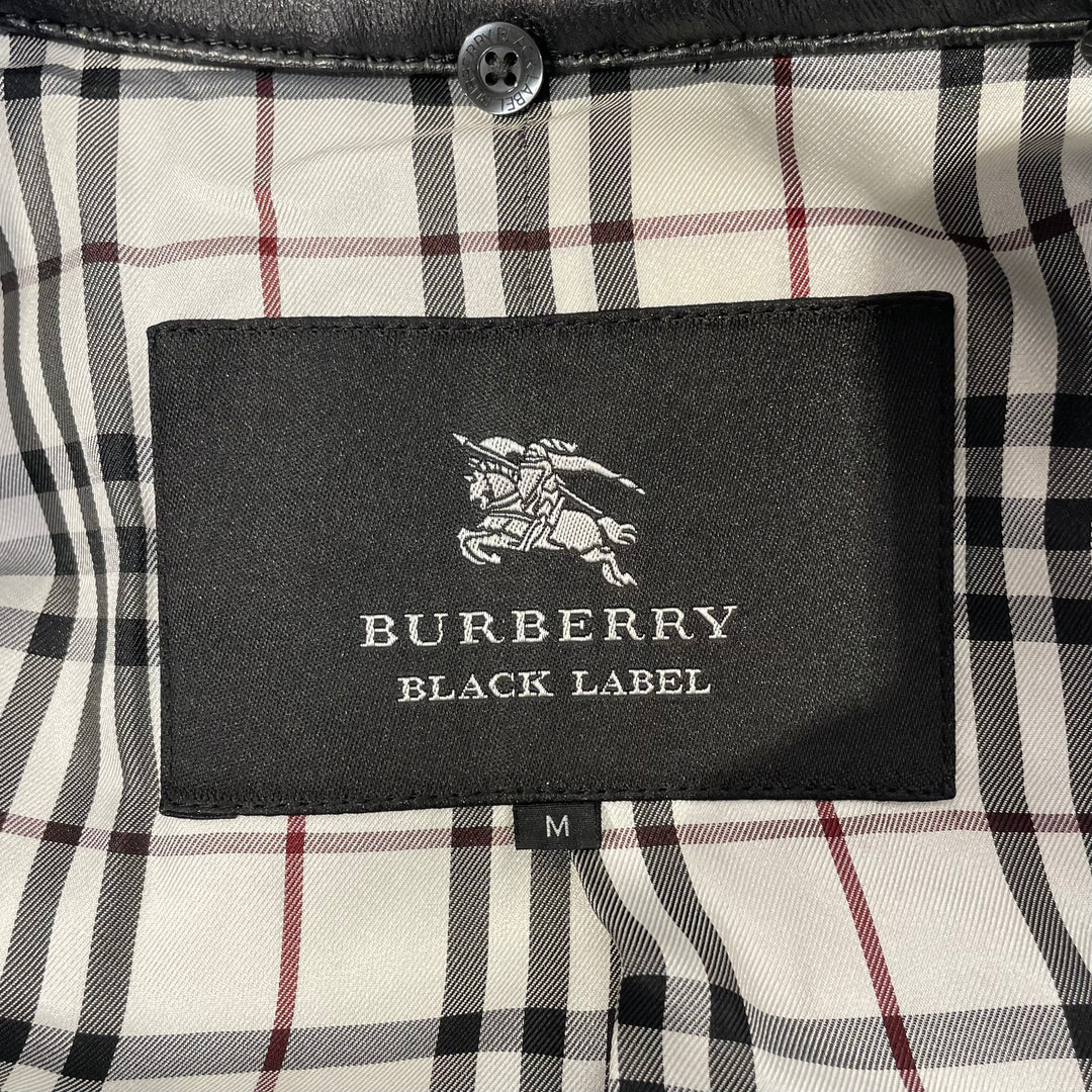 Burberry BLACK LABEL/Coat/M/BLK/Sheepskin/Plain
