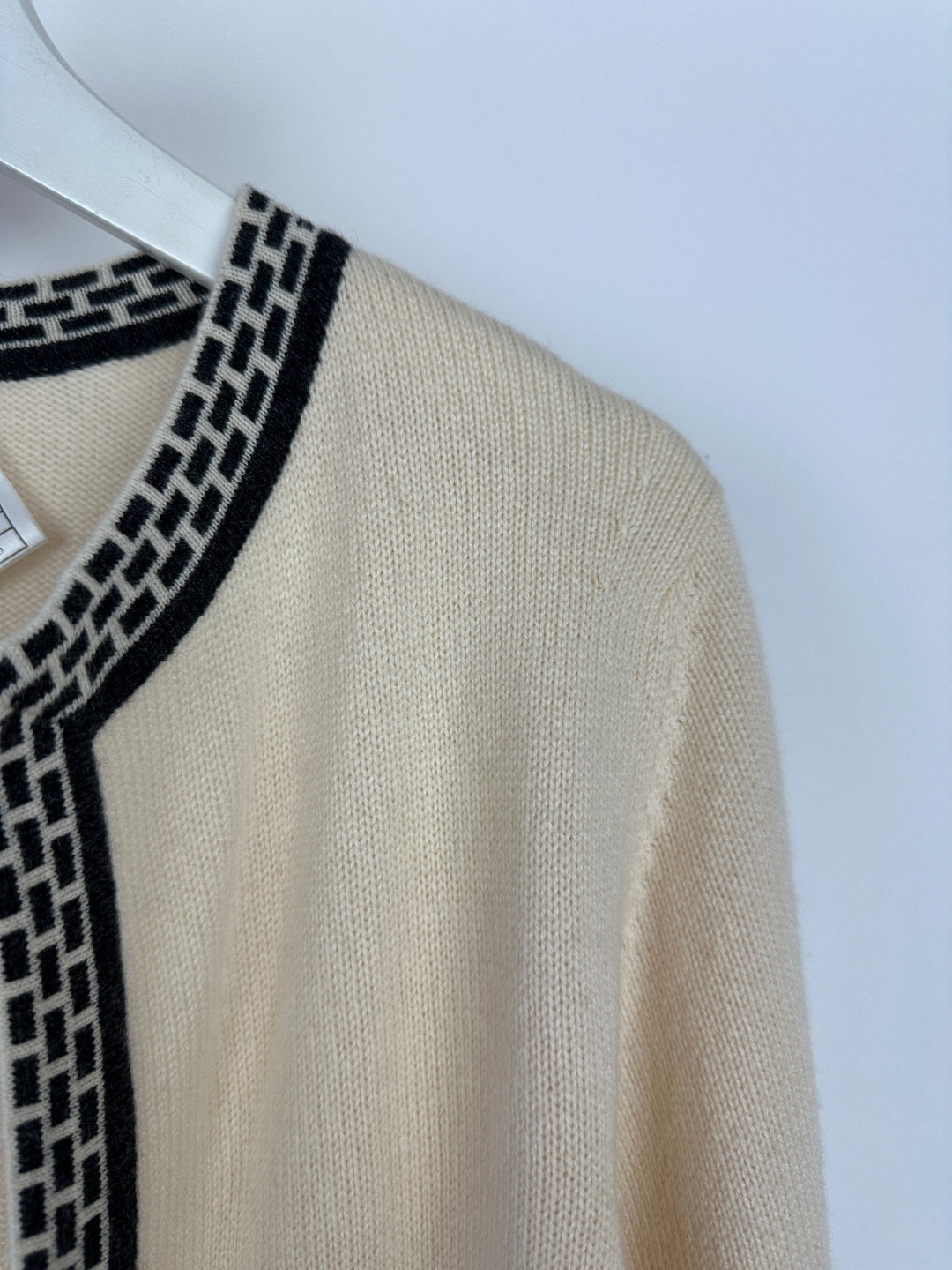 Top Quality Chanel 04A Cashmere Midi Dress and Longline igan Set With Grey Trim Detail FR 36 (UK 8)
