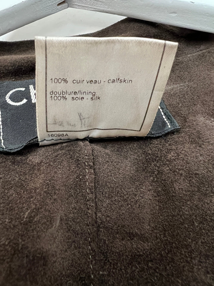 Top Quality Chanel 02/A Leather Jacket and Pencil Skirt Set Size FR 38 (UK 10)