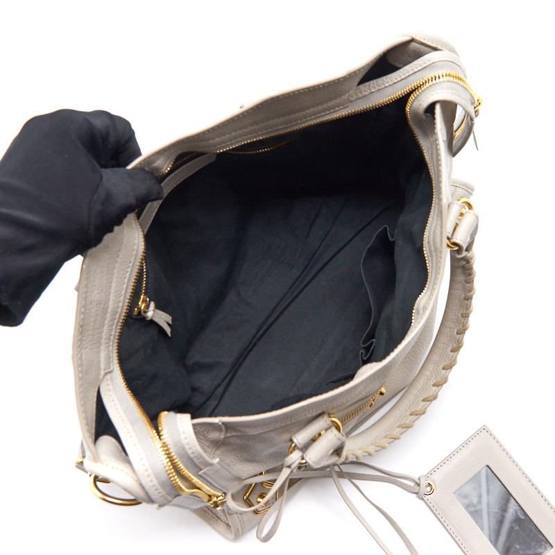 Top Quality Balenciaga Classic Metallic Edge City White