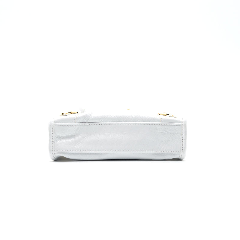 Top Quality Balenciaga Nano City Bag white with GHW