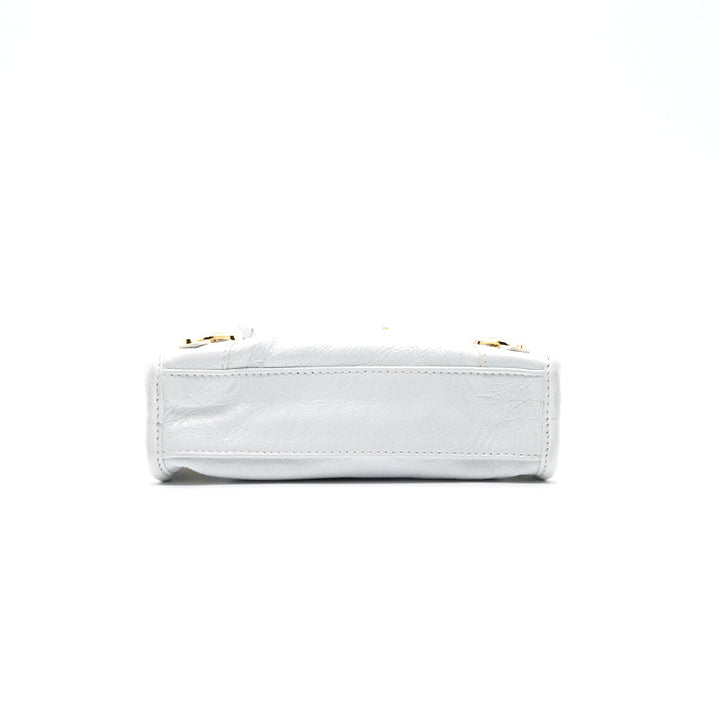 Top Quality Balenciaga Nano City Bag white with GHW