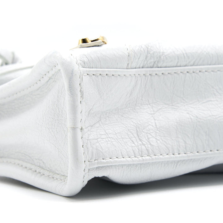 Top Quality Balenciaga Nano City Bag white with GHW
