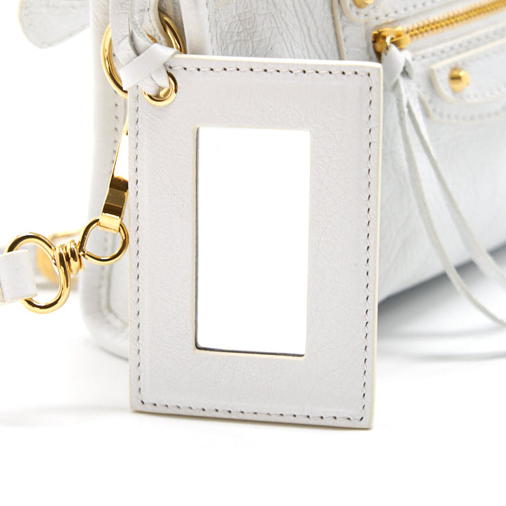 Top Quality Balenciaga Nano City Bag white with GHW