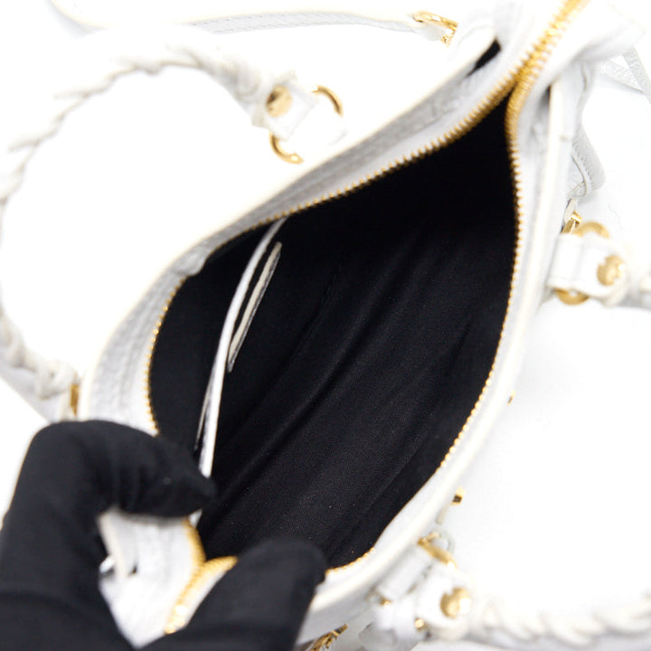 Top Quality Balenciaga Nano City Bag white with GHW