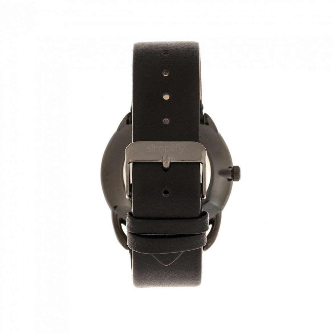 Simplify The 4900 Leather-Band Watch w/Date