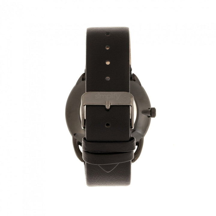 Simplify The 4900 Leather-Band Watch w/Date
