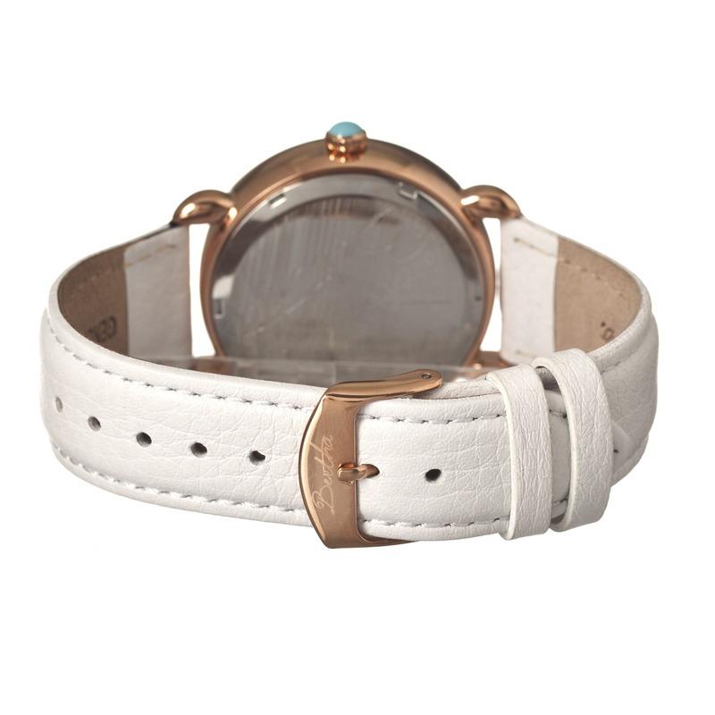 Bertha Genevieve MOP Leather-Band Ladies Watch