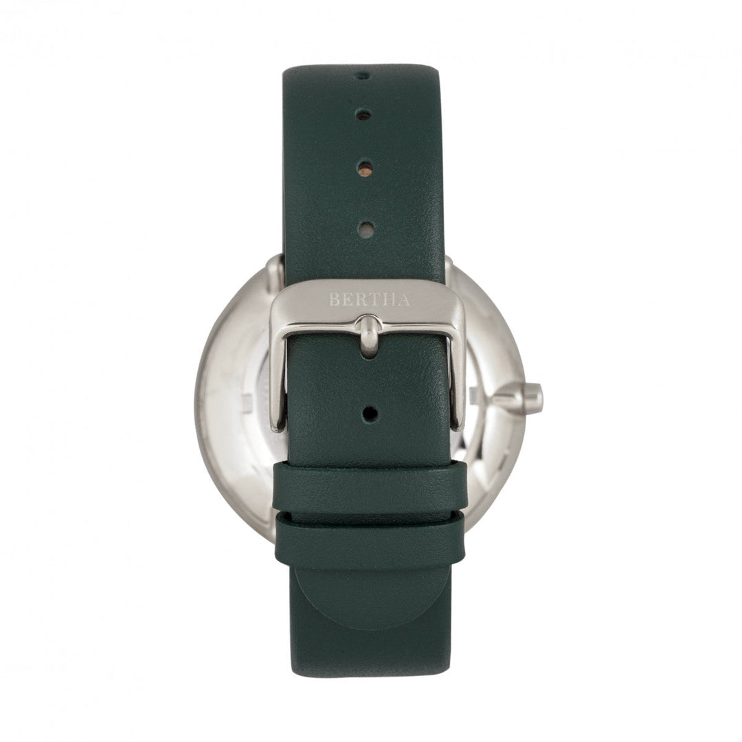 Bertha Ingrid Leather-Band Watch - Teal