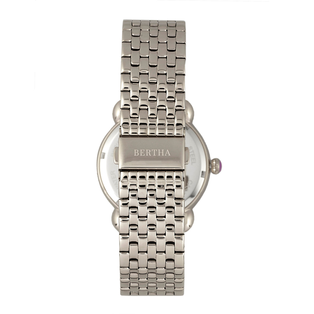 Bertha Ashley MOP Ladies Bracelet Watch - Silver