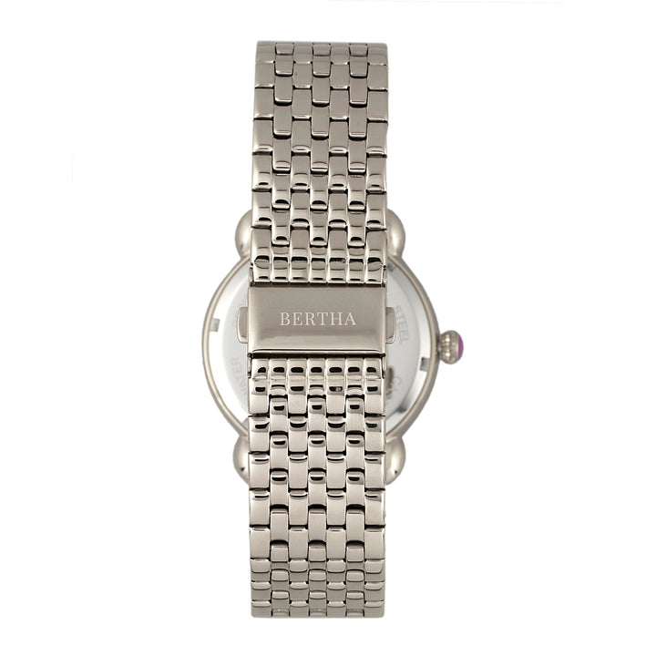 Bertha Ashley MOP Ladies Bracelet Watch - Silver