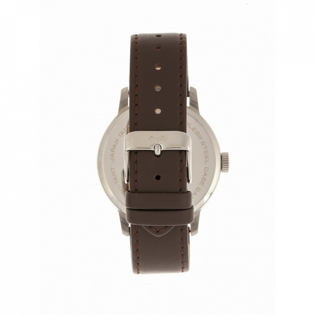 Simplify The 3400 Leather-Band Watch