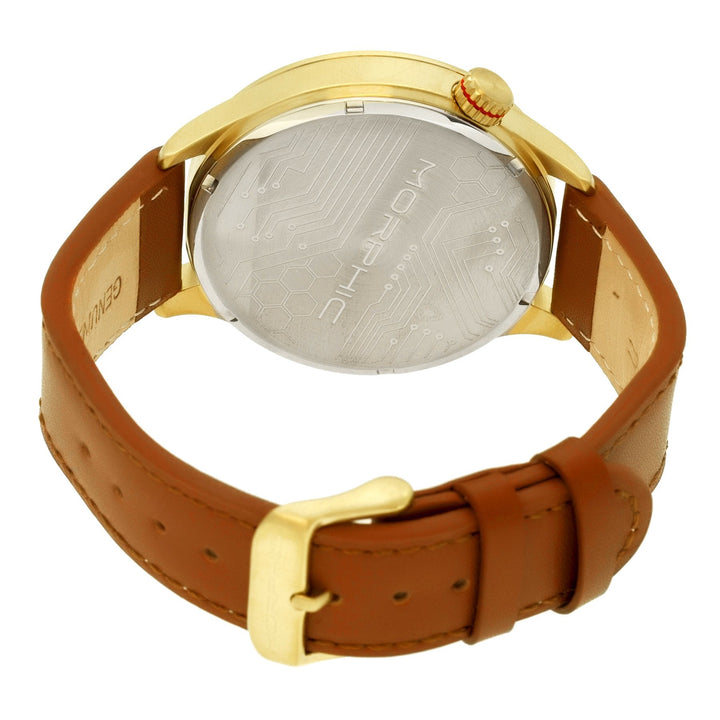 Morphic M44 Series Dual-Time Leather-Band Watch w/ Retrograde Date