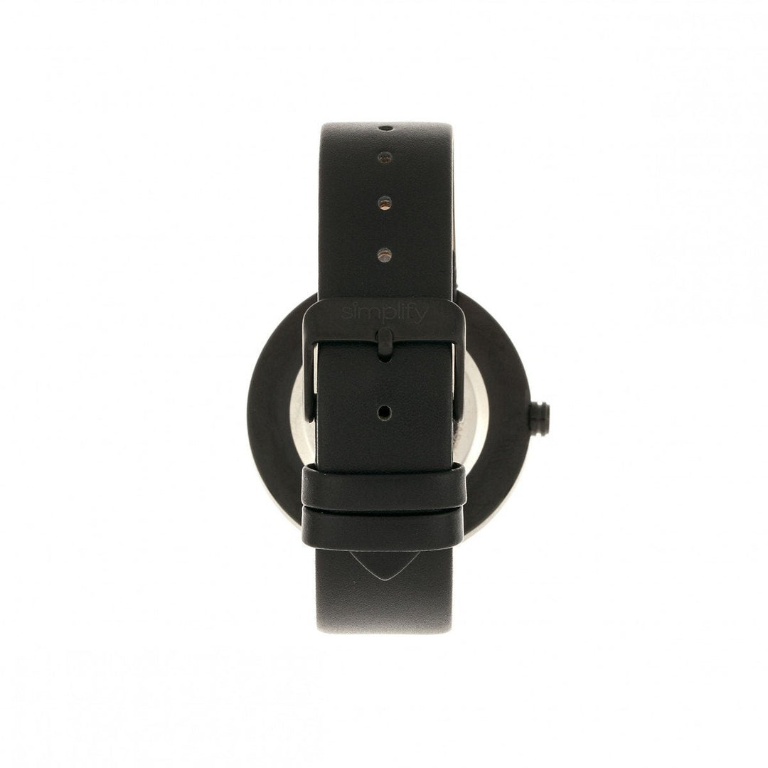 Simplify The 3900 Leather-Band Watch w/ Date