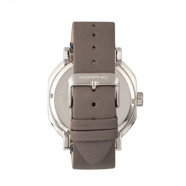 Morphic M62 Series Leather-Band Watch w/Day/Date