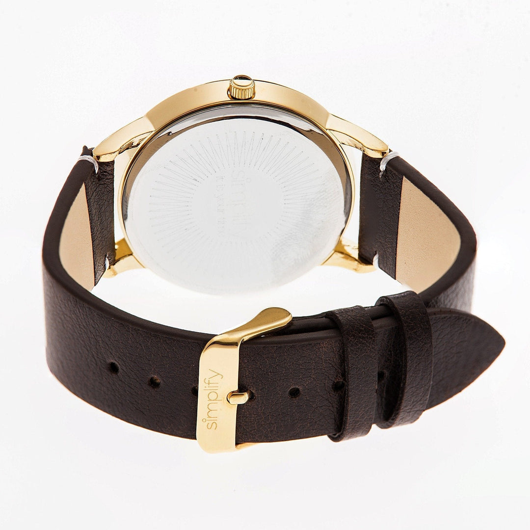 Simplify The 2800 Leather-Band Watch