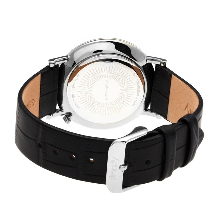 Simplify The 3100 Leather-Band Watch