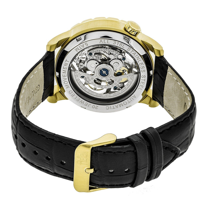 Reign Xavier Automatic Skeleton Leather-Band Watch