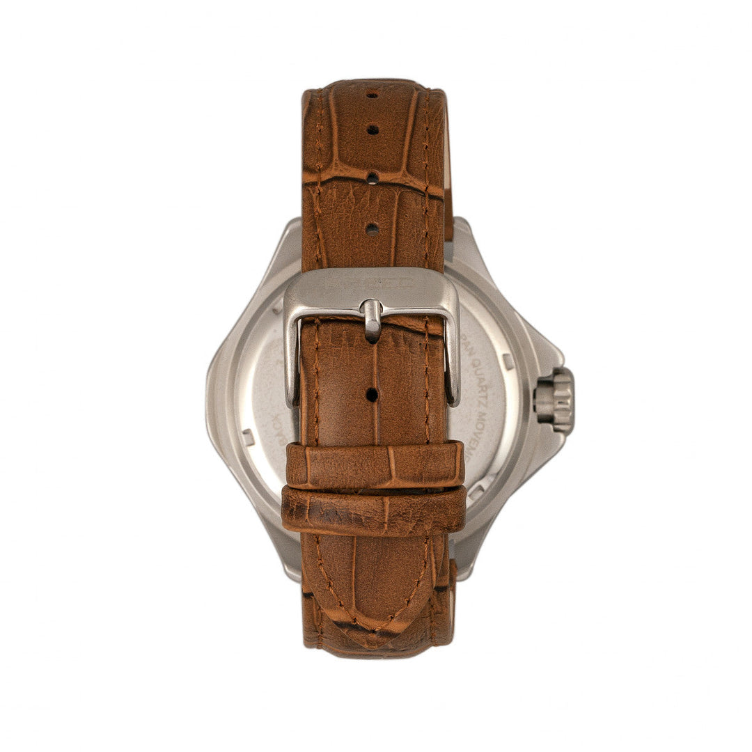 Breed Tempe Leather-Band Watch w/Day/Date