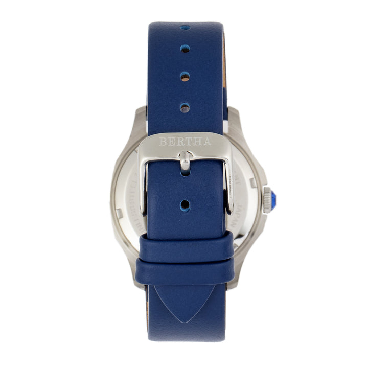 Bertha Donna Mother-of-Pearl Leather-Band Watch