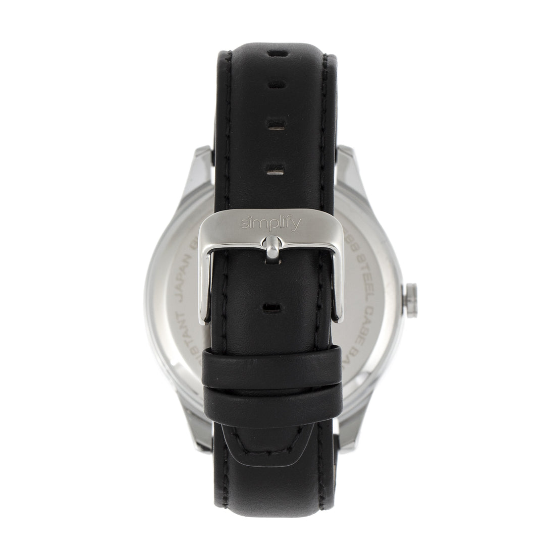 Simplify The 6600 Series Leather-Band Watch