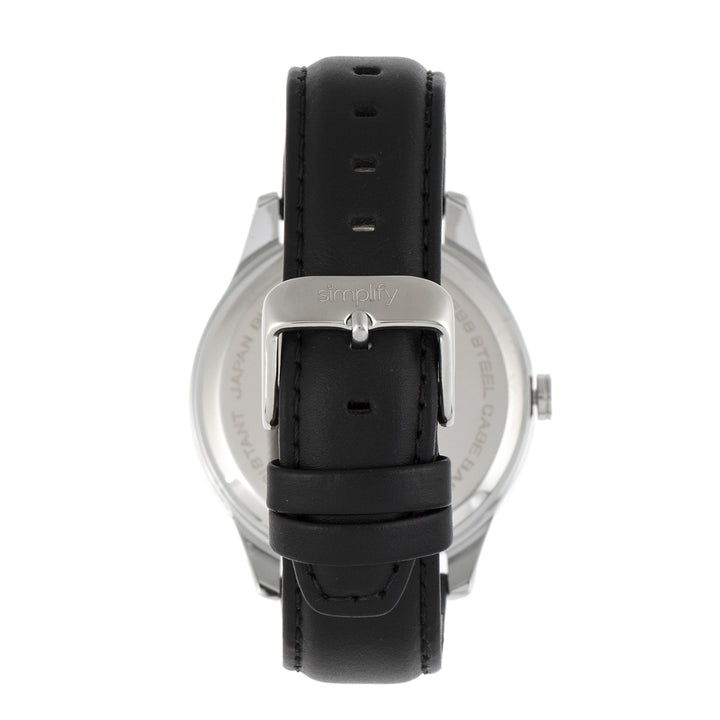 Simplify The 6600 Series Leather-Band Watch