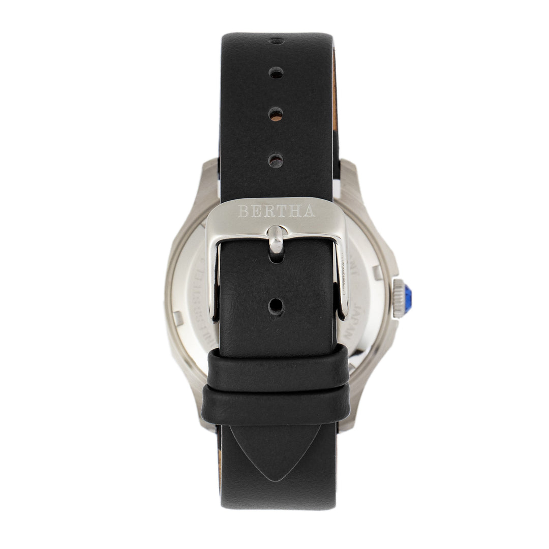 Bertha Donna Mother-of-Pearl Leather-Band Watch