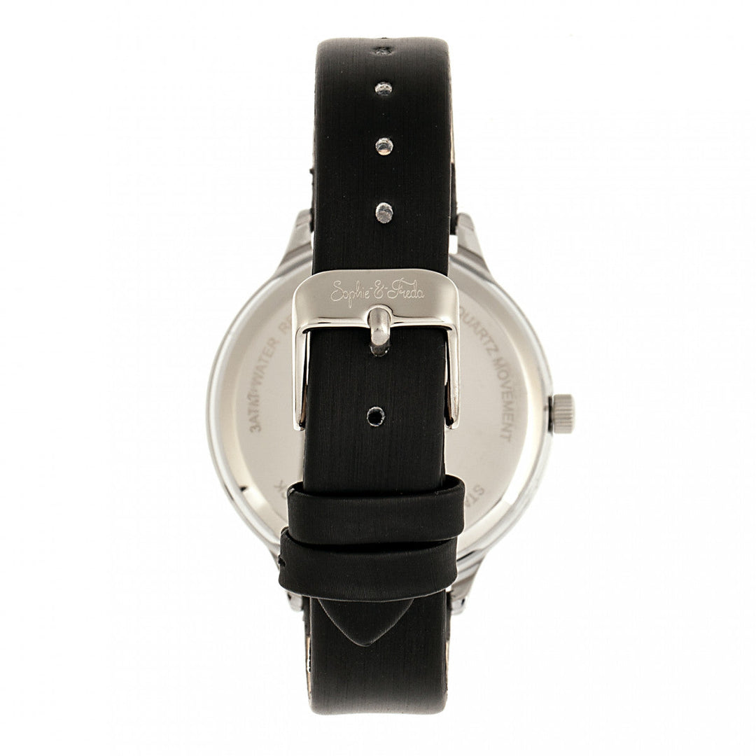 Sophie & Freda Rio Grande Leather-Band w/Swarovski Crystals - Silver/Black