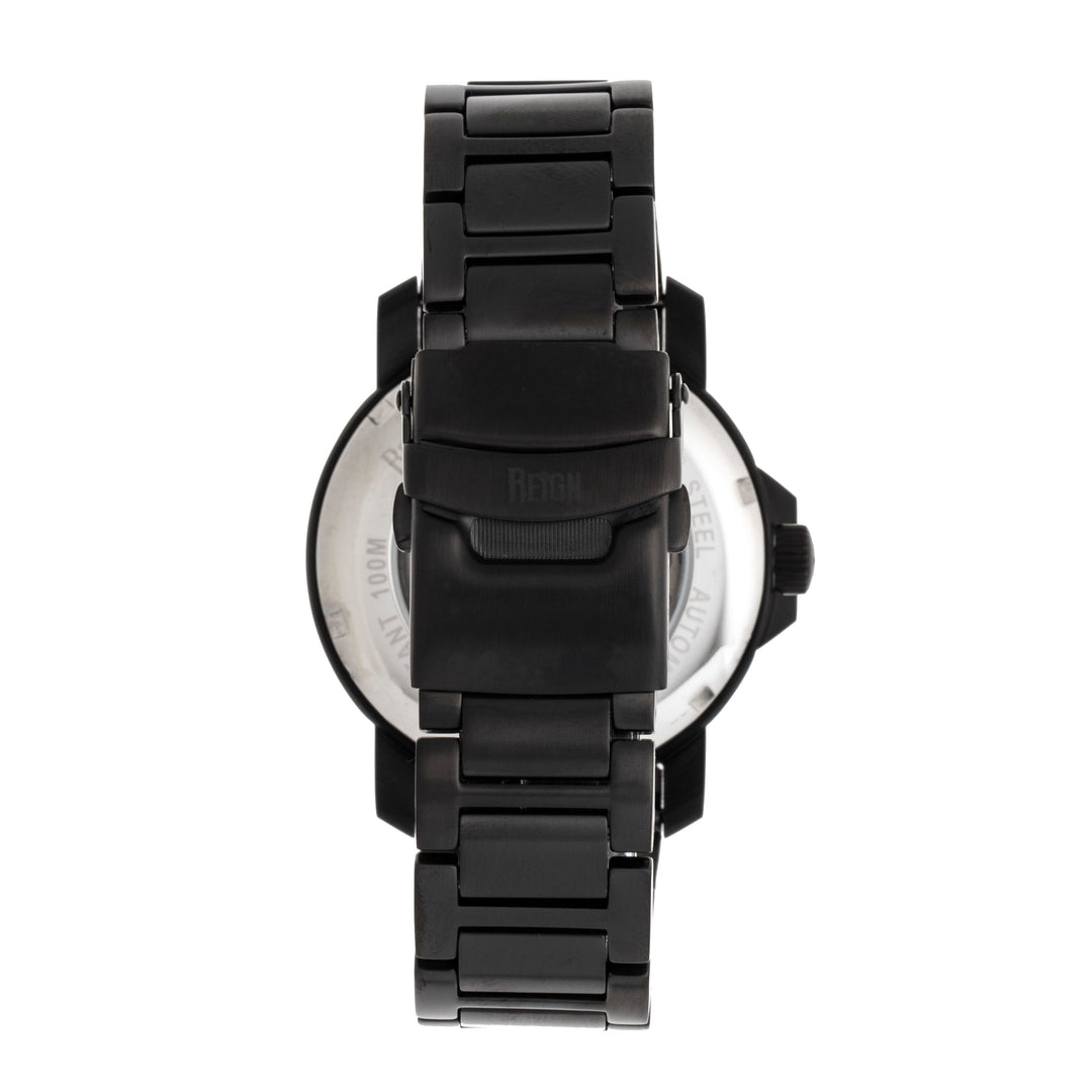 Reign Helios Automatic Bracelet Watch w/Day/Date - Black