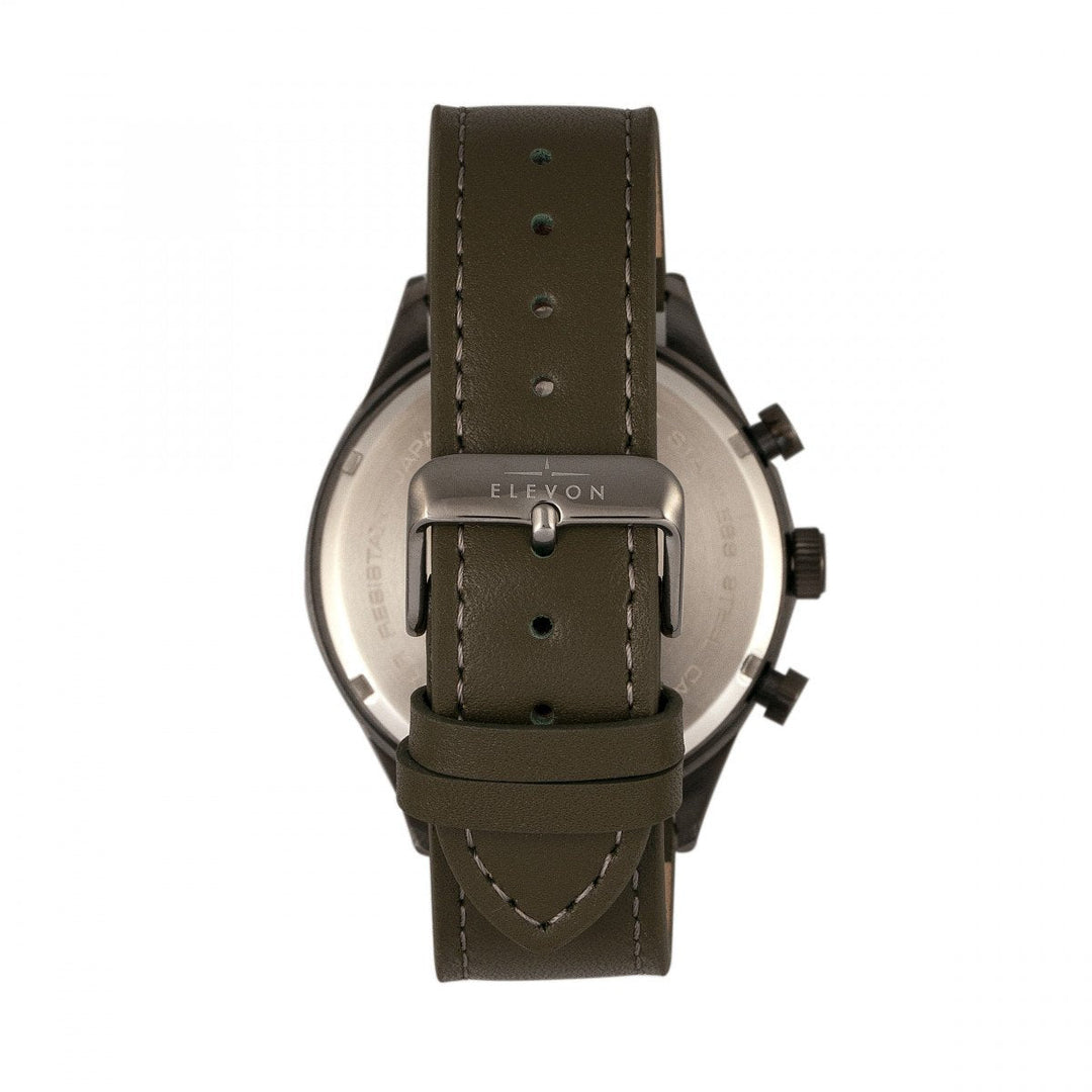 Elevon Lindbergh Leather-Band Watch w/Day/Date