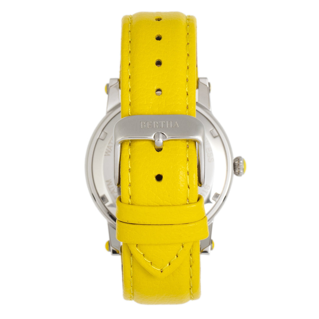 Bertha Isabella MOP Leather-Band Ladies Watch