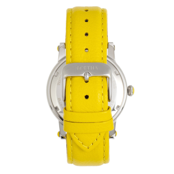 Bertha Isabella MOP Leather-Band Ladies Watch