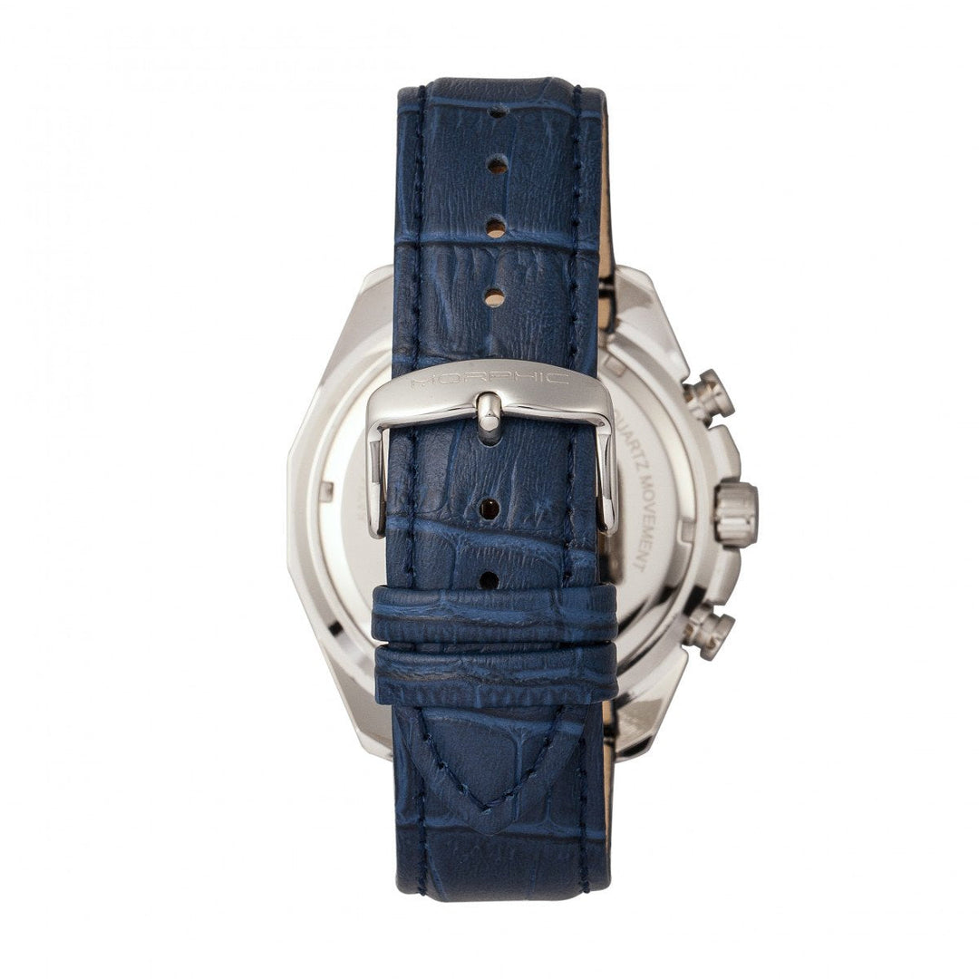 Morphic M66 Series Skeleton Dial Leather-Band Watch w/ Day/Date