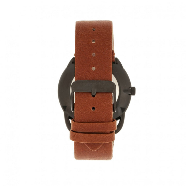 Simplify The 4900 Leather-Band Watch w/Date