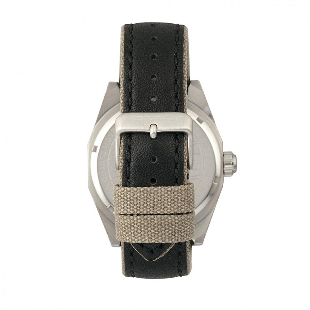 Morphic M59 Series Leather-Overlaid Canvas-Band Watch