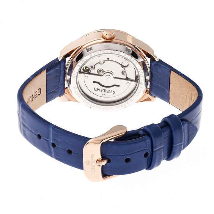 Empress Messalina Automatic MOP Leather-Band Watch w/Date
