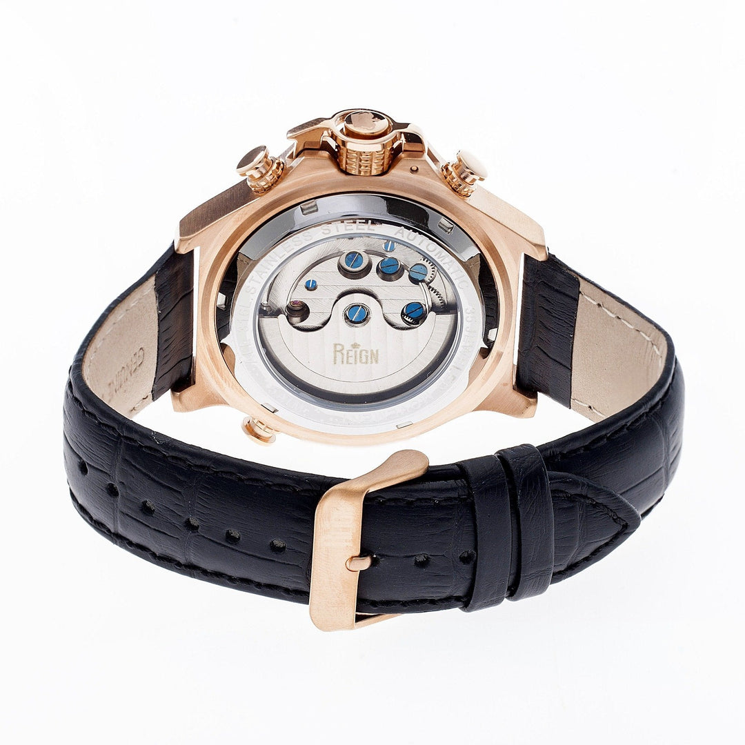 Reign Goliath Automatic Leather-Band Watch