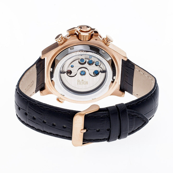 Reign Goliath Automatic Leather-Band Watch