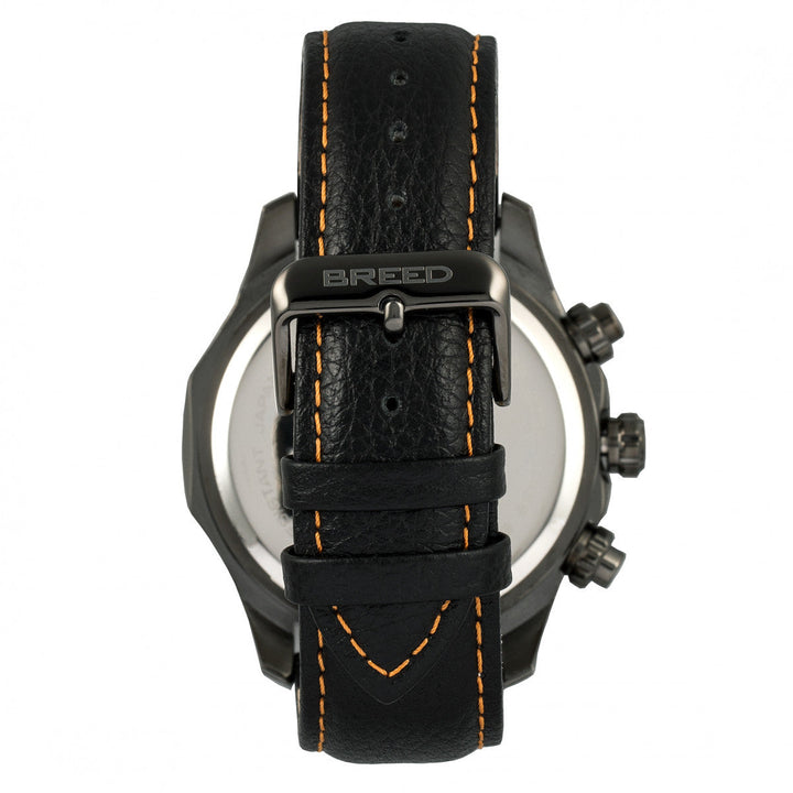 Breed Lacroix Chronograph Leather-Band Watch