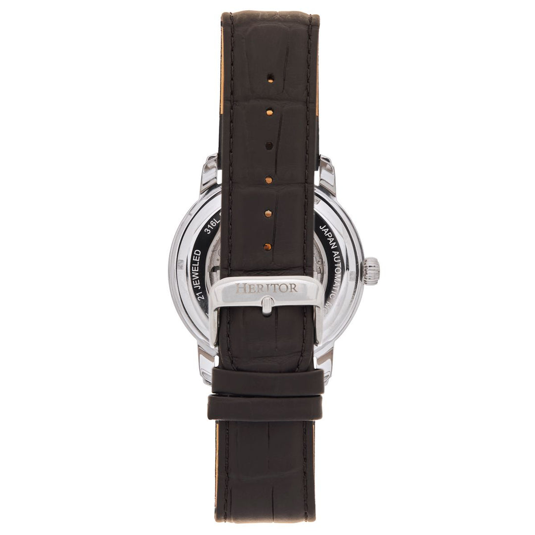 Heritor Automatic Protégé Leather-Band Watch w/Date