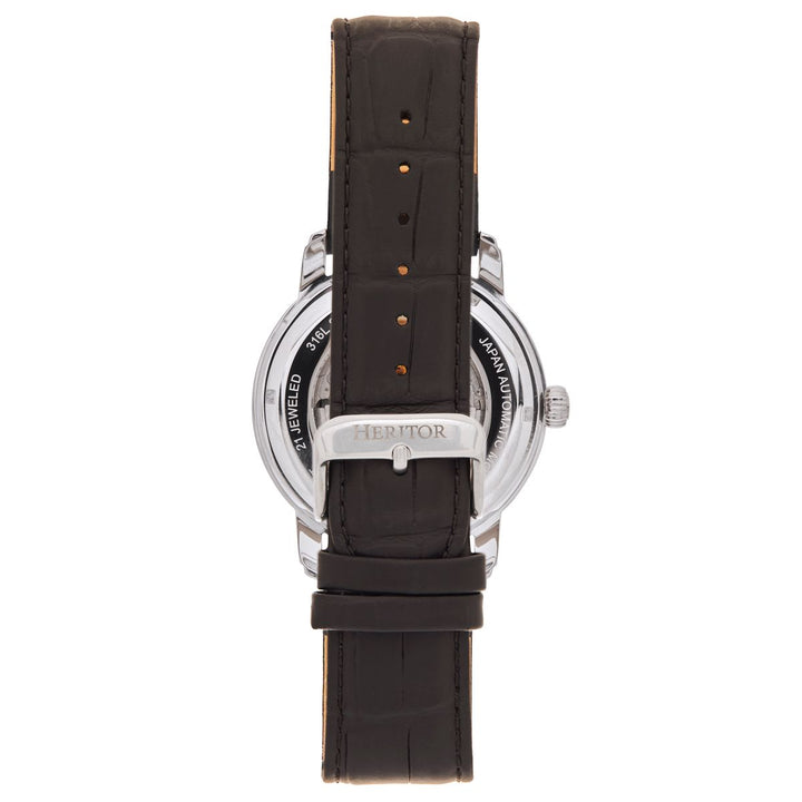 Heritor Automatic Protégé Leather-Band Watch w/Date