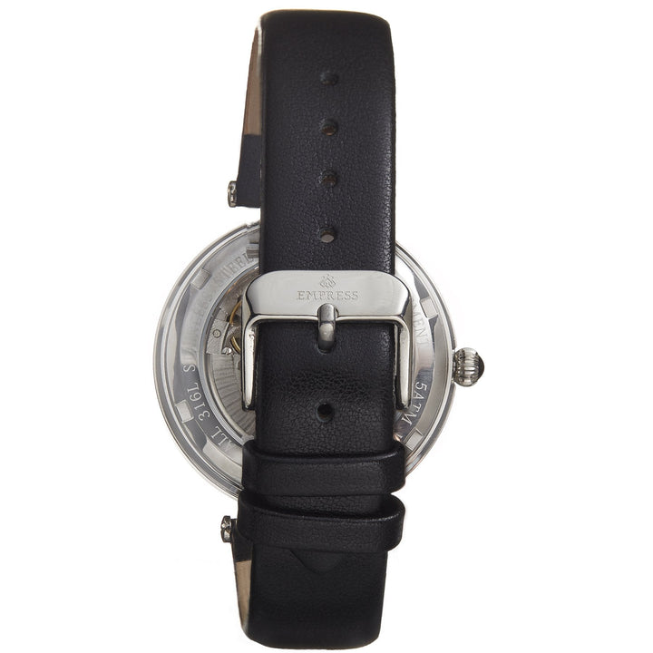 Empress Anne Automatic Semi-Skeleton Leather-Band Watch