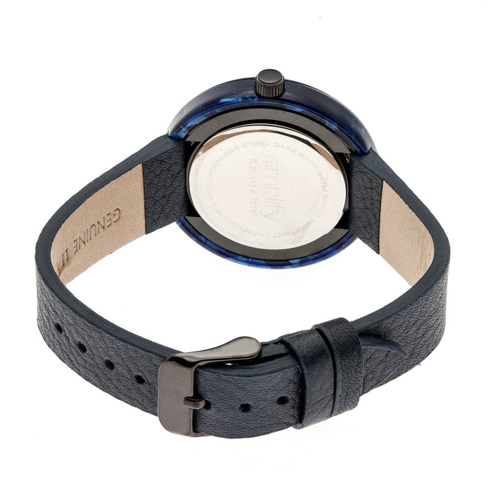 Simplify The 3700 Leather-Band Watch
