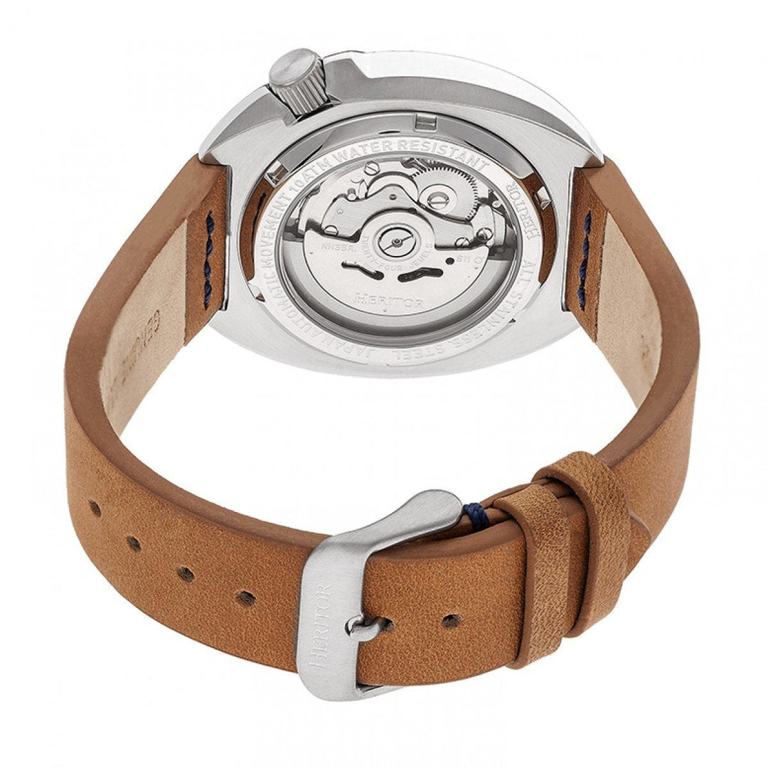 Heritor Automatic Morrison Leather-Band Watch w/Date